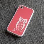 Coral And White Owl Custom Iphone Silicone Case
