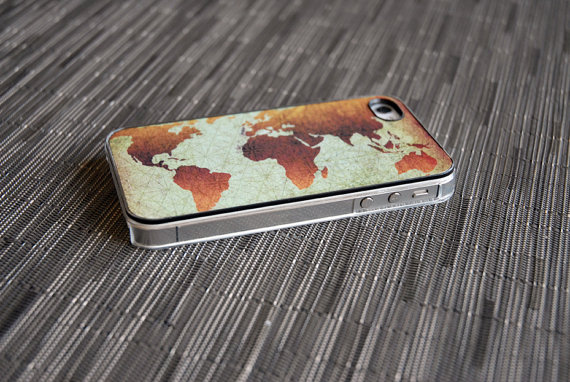 Classic World Map Custom Iphone Case